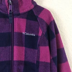 Girls Pink and Purple Plaid Columbia Fleece
